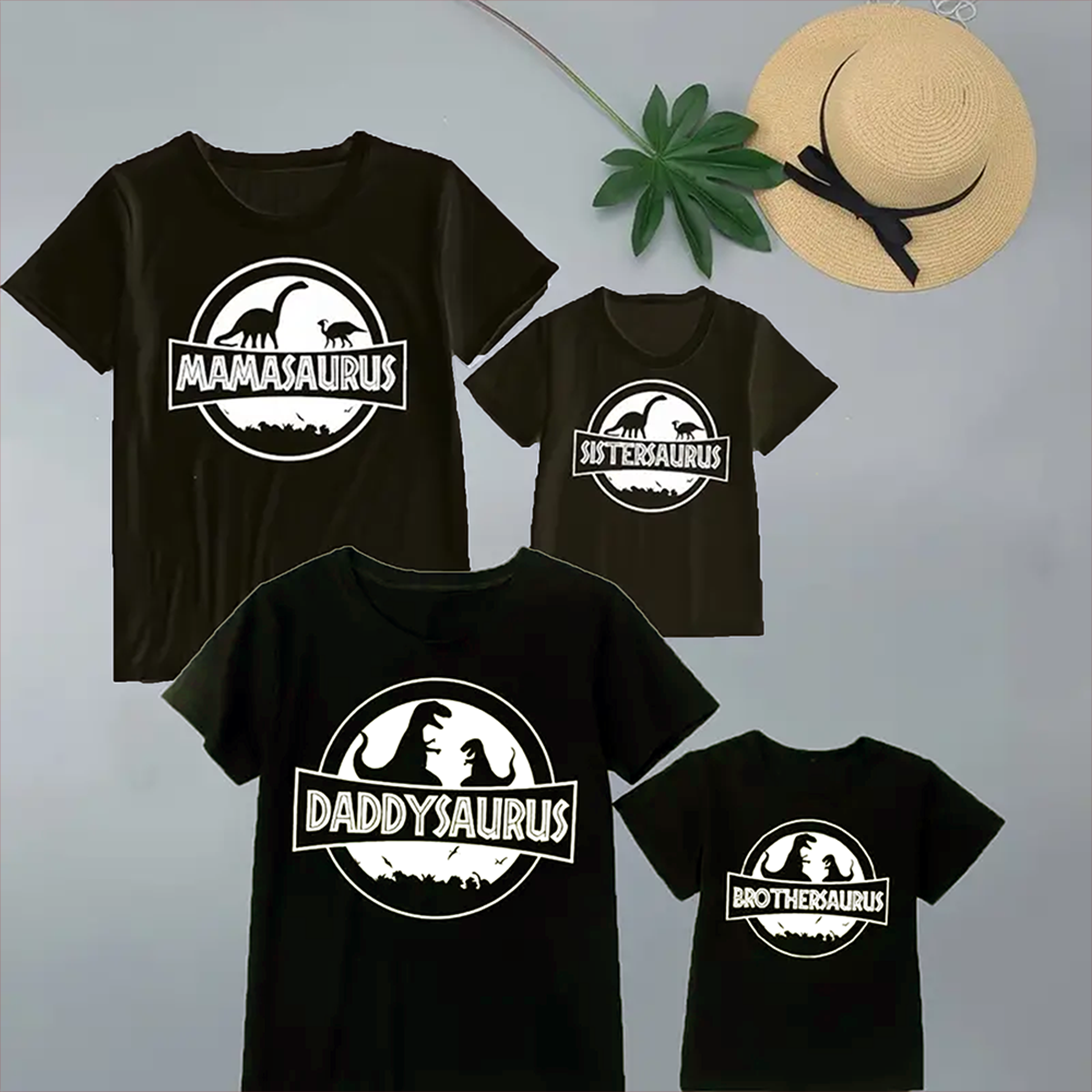 Plant Parent T Shirt - Stylish DAD&MOM&SON&DAUGHTER Matching T-shirts Casual Dinosaur