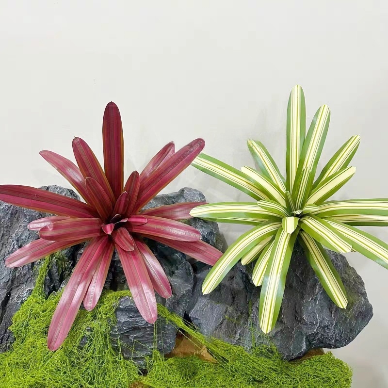String Of Pearls Plant - Artificial Bromeliad Potted Plant Vibrant Faux