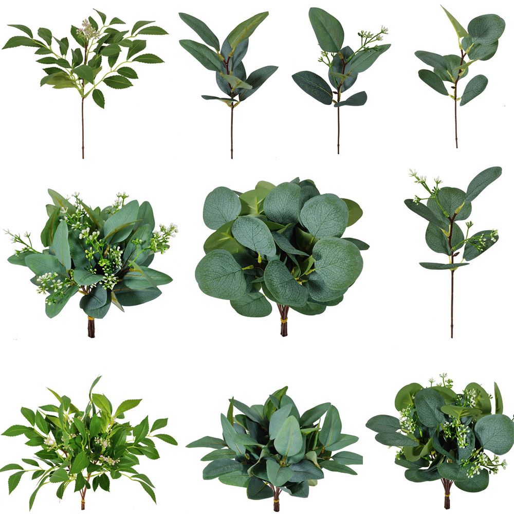 String Of Pearls Plant - 1/10PCS Artificial Plant Eucalyptus Leaves Greenery