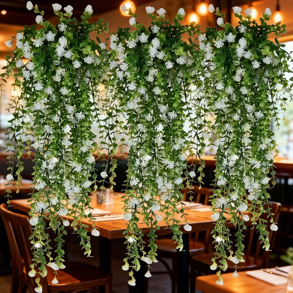 4PC Artificial Hanging Plants  - String Of Pearls Plant recension och pris