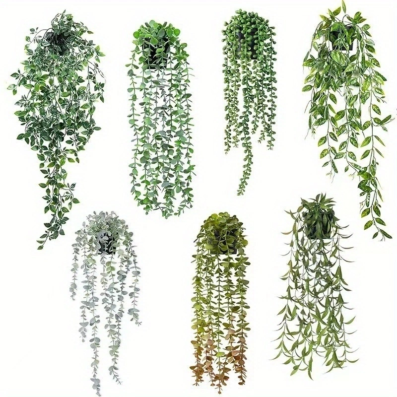 Artificial hanging plants, euc - String Of Pearls Plant recension och pris