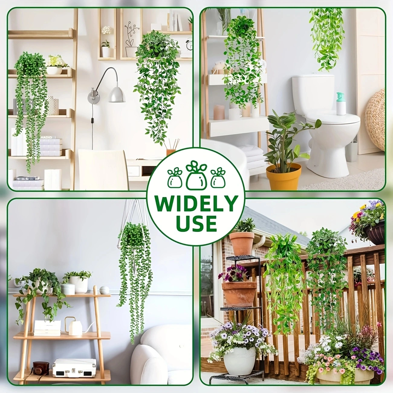 Artificial hanging plants, euc - String Of Pearls Plant recension och pris