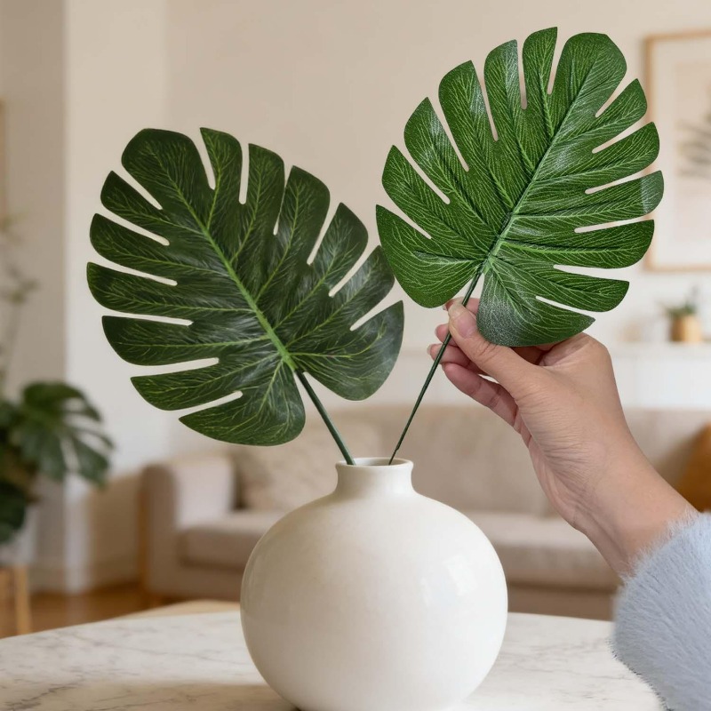 Artificial Tropical Palm Leave - String Of Pearls Plant recension och pris